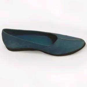 Arche Torquoise Blue Pointed Toe Ballerina Flat Leather Designer Sandals US 7