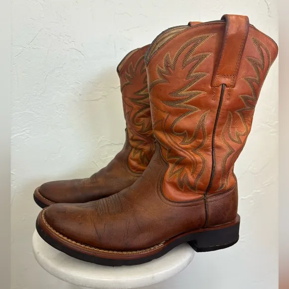 ARIAT Advanced Torque Stability Men Western Cowboy‎ Work Boot Orange Brown 8.5D