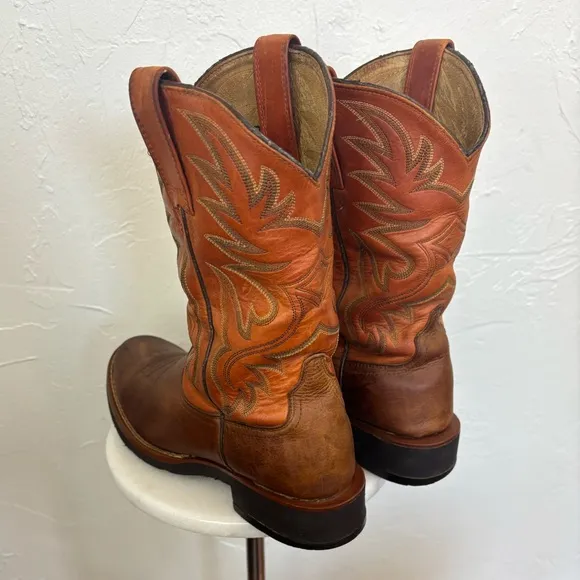 ARIAT Advanced Torque Stability Men Western Cowboy‎ Work Boot Orange Brown 8.5D