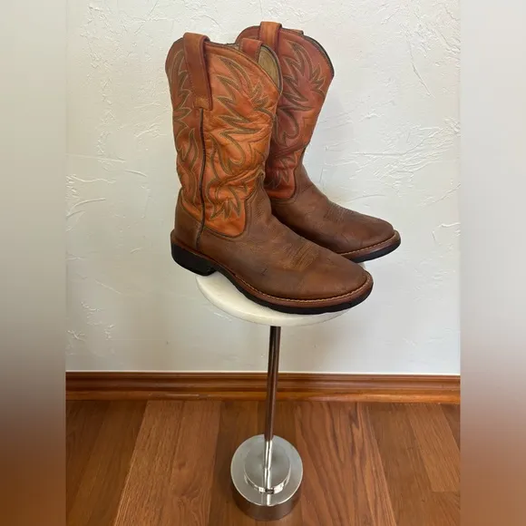 ARIAT Advanced Torque Stability Men Western Cowboy‎ Work Boot Orange Brown 8.5D