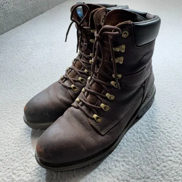 Ariat Boots Men 12 Brown Leather Steel Toe Work Redwood Hermosa Cobalt XR EH