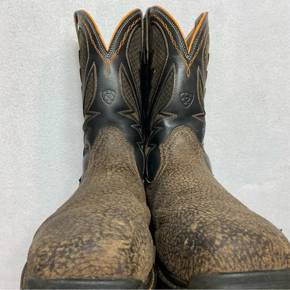 Ariat Boots Men's Size 14D Intrepid VentTEK Composite Toe Work Brown Orange Barn