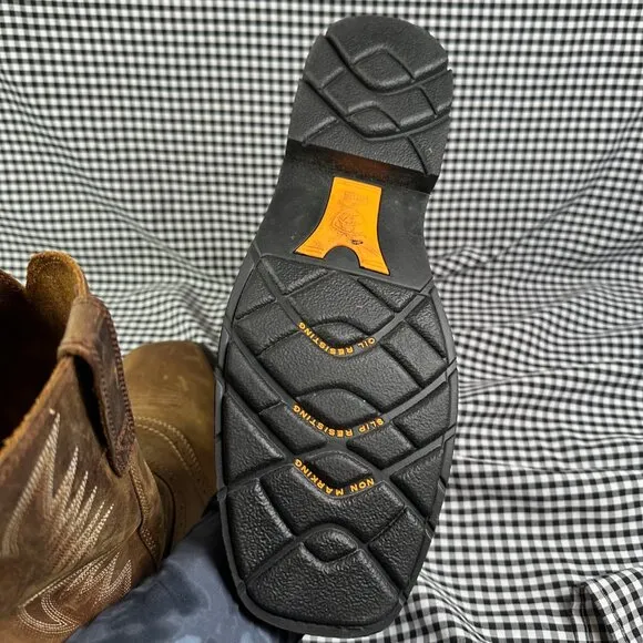 Ariat Brown WIDE Square Toe Work Utility Cowboy Boots Men's Size 13 EE