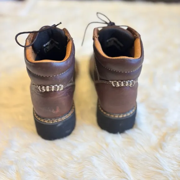 Ariat Canyon Women's Lace-Up Brown Leather Chukka Work Boot Women’s 6.5
