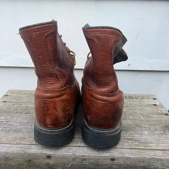 Ariat Cascade 8&quot; Steel Toe Lace Up Work Boots 10002435 Size 9.5D Brown Leather