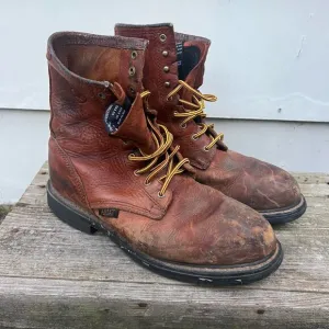 Ariat Cascade 8&quot; Steel Toe Lace Up Work Boots 10002435 Size 9.5D Brown Leather