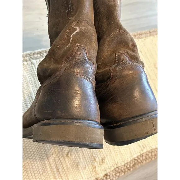 Ariat Groundbreaker Brown Pull On Work Boots Men Sz 12 D