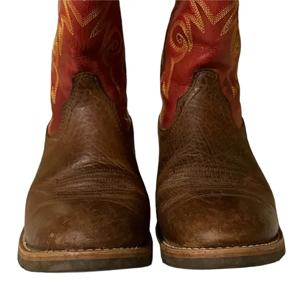 Ariat Hybrid Rancher Western Boots Women's Square Toe Leather Boots Size 7