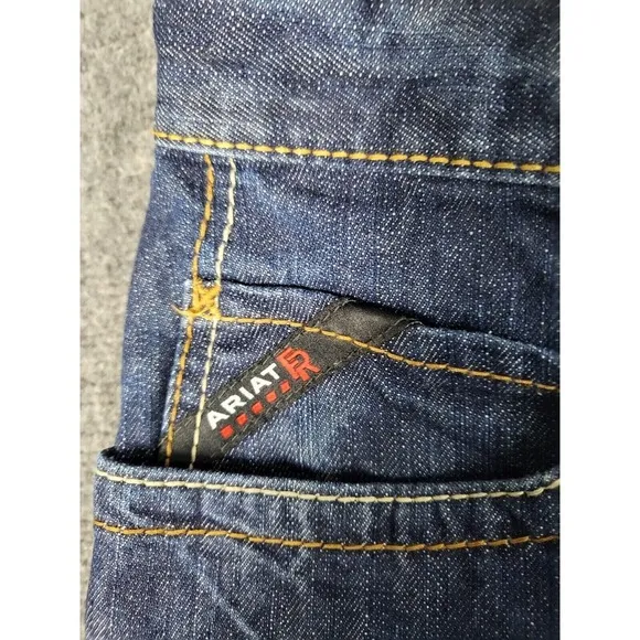Ariat M4 Relaxed Boot Cut Jeans Men Sz 42X32 USA Fabric CAT 2 Denim Workwear