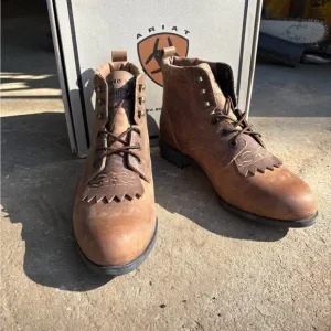 Ariat Men's Brown Leather Lace Up Boots
