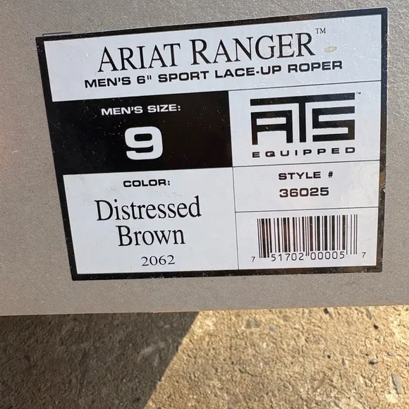 Ariat Men's Brown Leather Lace Up Boots