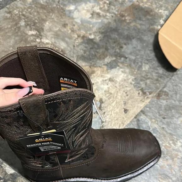 Ariat Men's Brown Western Work Boots