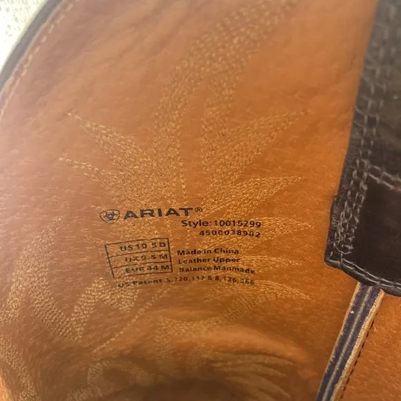 Ariat Mens Dynamic Western Cowboy Boots Size 10.5 D