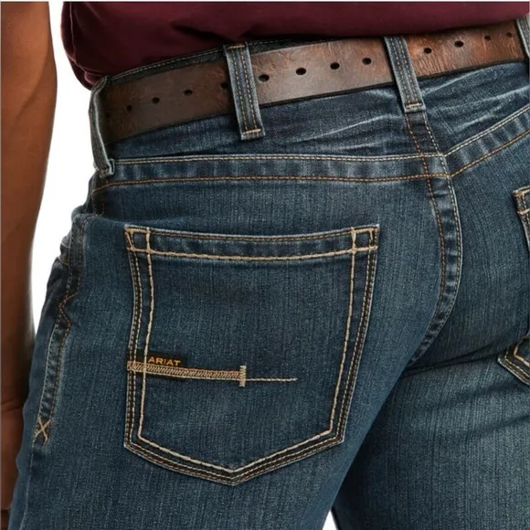 ARIAT Rebar M5 Straight DuraStretch Edge Stackable Straight Leg Jean. Size 42/30
