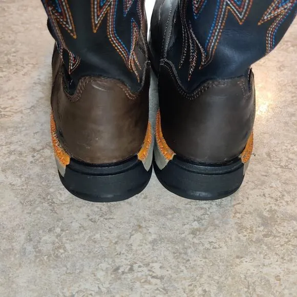 Ariat Rebar Work Boots Mens 12 EE Flex Western Composite Toe Waterproof Brown