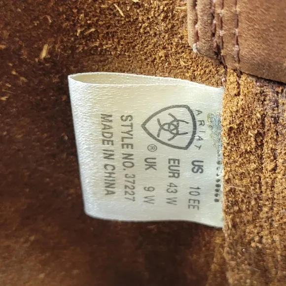 Ariat Sierra Western Cowboy Work Boots Mens Size 10EE Wide Brown Leather 37227