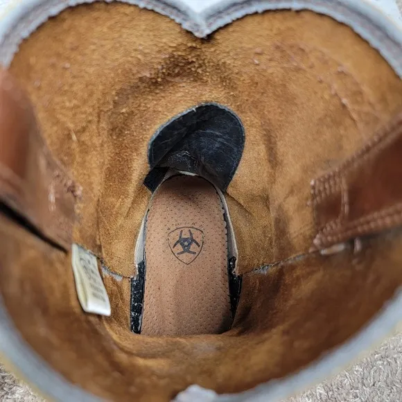 Ariat Sierra Western Cowboy Work Boots Mens Size 10EE Wide Brown Leather 37227