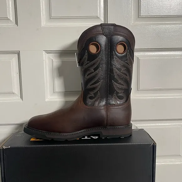 Ariat Work Boots - Brown steel toe EE Wide