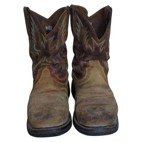 Ariat Work Boots Men's 9.5 EE Sierra Leather Soft Square Toe Cowboy Style