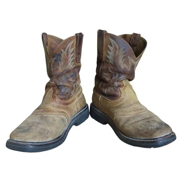 Ariat Work Boots Men's 9.5 EE Sierra Leather Soft Square Toe Cowboy Style