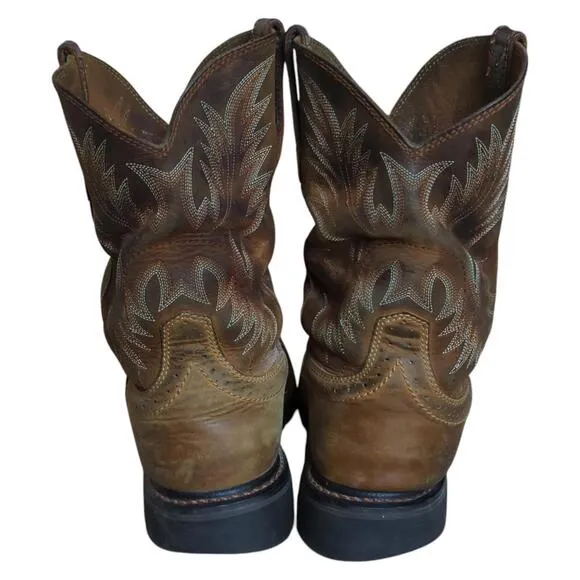 Ariat Work Boots Men's 9.5 EE Sierra Leather Soft Square Toe Cowboy Style