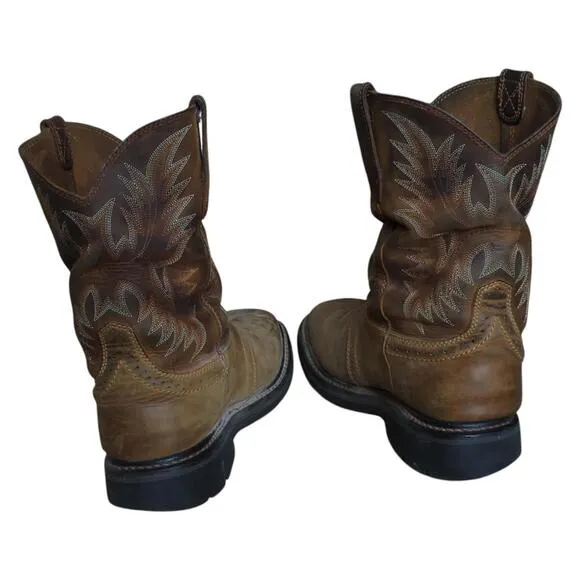 Ariat Work Boots Men's 9.5 EE Sierra Leather Soft Square Toe Cowboy Style