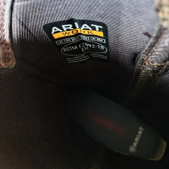 Ariat work Brown Boots, Size 10 D, Almost New.