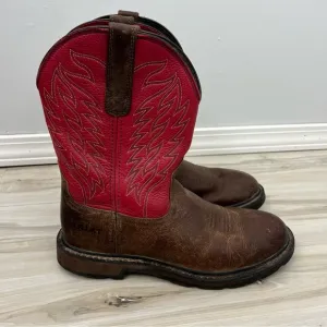 Ariat Work Red and Brown Cowboy Western Boots