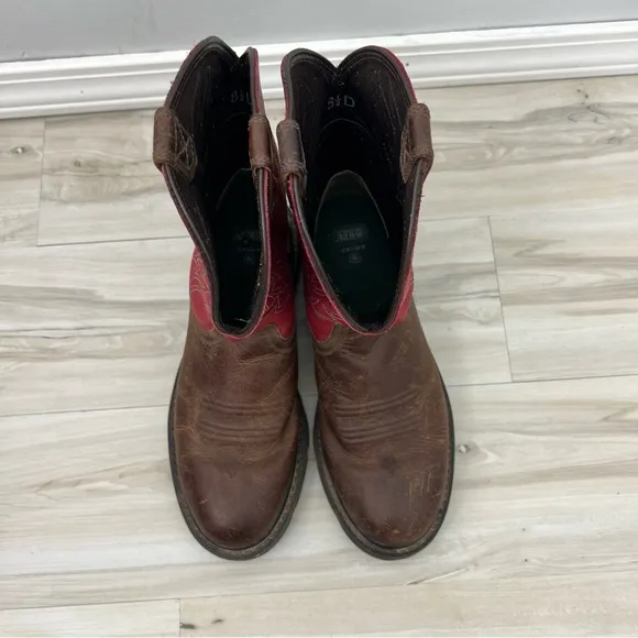 Ariat Work Red and Brown Cowboy Western Boots