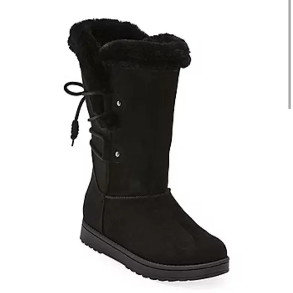 Arizona Jean Co‎ Womens Shawner Flat Heel Winter Boots. Size 9. Color: Black