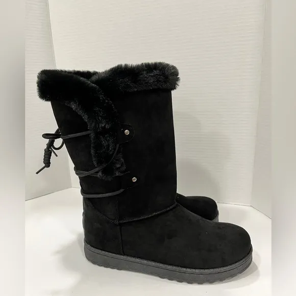 Arizona Jean Co‎ Womens Shawner Flat Heel Winter Boots. Size 9. Color: Black