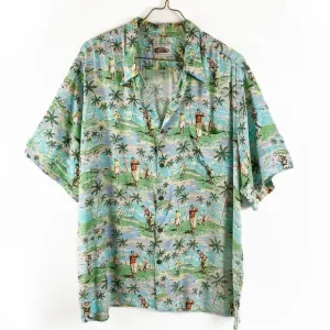 ART OF EDDY Y Golf Palm Trees Tropical button shirt Mens size XXL