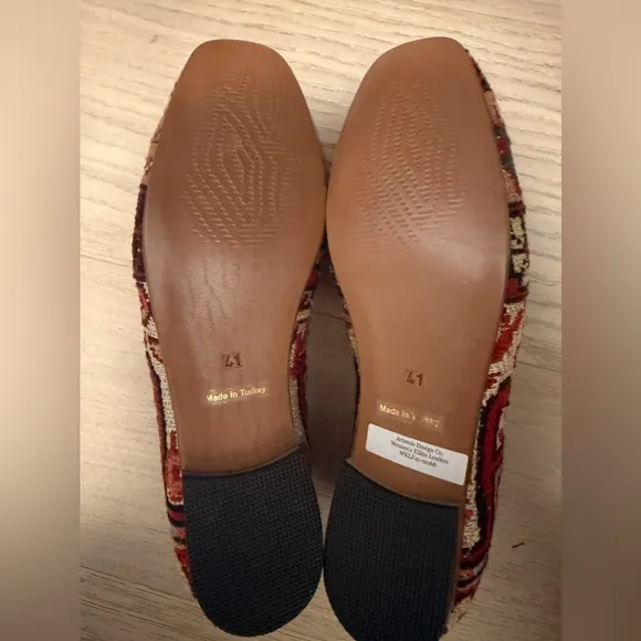 Artemis Design Co Turkish Kilim Red Women's Ballet Flat Shoes - 10/41