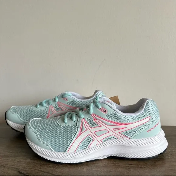Asics Contend 7 GS Kids Aqua Angel White Sneaker Size 5.5