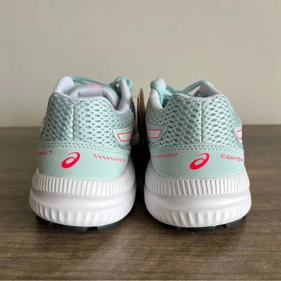 Asics Contend 7 GS Kids Aqua Angel White Sneaker Size 5.5