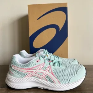 Asics Contend 7 GS Kids Aqua Angel White Sneaker Size 5.5