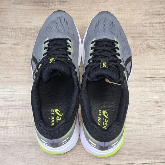 ASICS GT-1000 7 Men's Size 12 Wide Gray Black Running Shoes (1011A038)