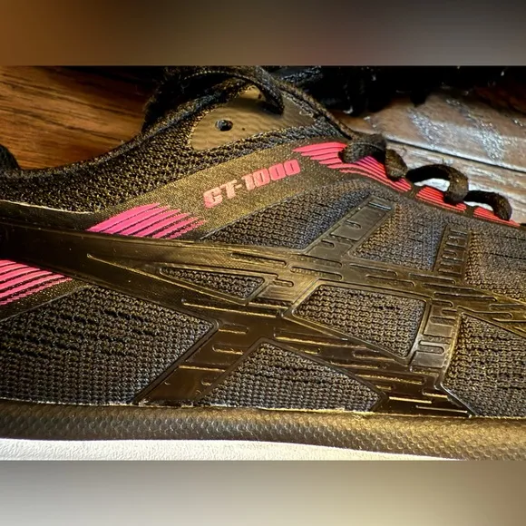 Asics GT 1000 Purple Black Women 8.5 Running Shoes 1012A030 Athletic‎