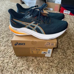 Asics GT-2000 12 French Blue Teal Athletic Running Sneakers Mens Size 9 Wide