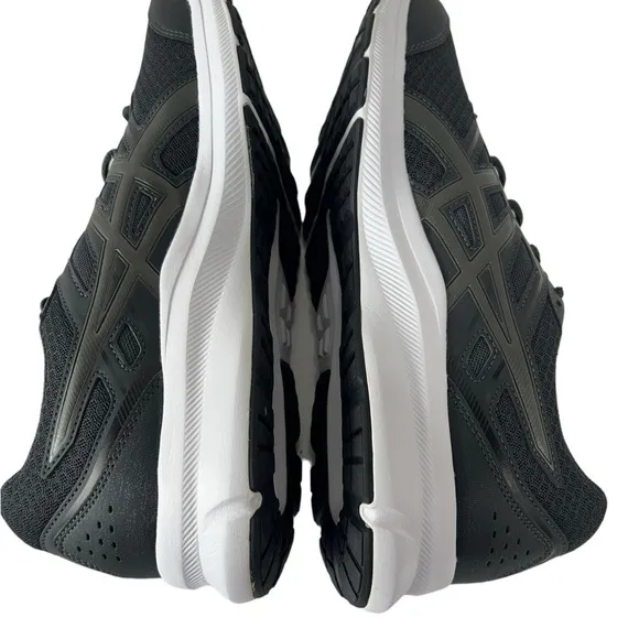 ASICS  mens Black/Steel Grey Synthetic Athletic Shoes Size 12. No Flaws