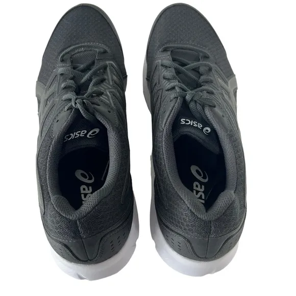ASICS  mens Black/Steel Grey Synthetic Athletic Shoes Size 12. No Flaws