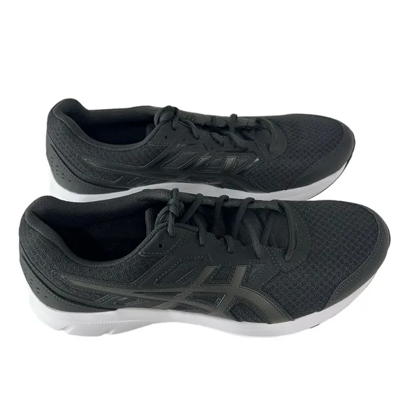 ASICS  mens Black/Steel Grey Synthetic Athletic Shoes Size 12. No Flaws