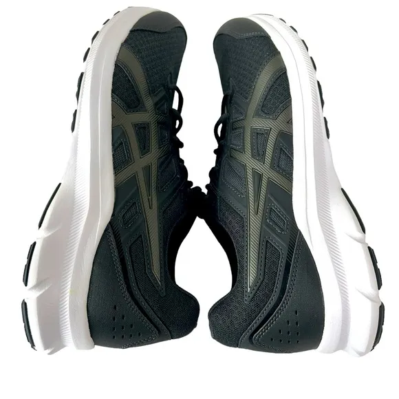 ASICS  mens Black/Steel Grey Synthetic Athletic Shoes Size 12. No Flaws