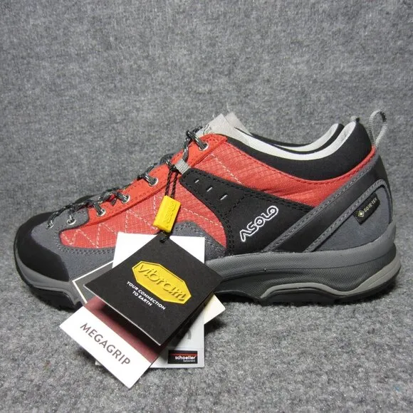 Asolo Pipe GV Gore-Tex Hiking Shoes Gray Red Waterproof Outdoor Womens 7.5 NEW