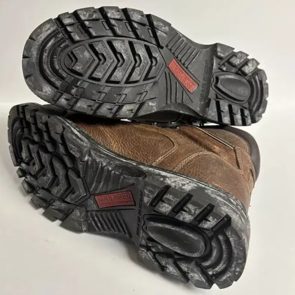 Avenger Men’s A7258, Waterproof Steel Toe Work Boots, Size 8.5 W