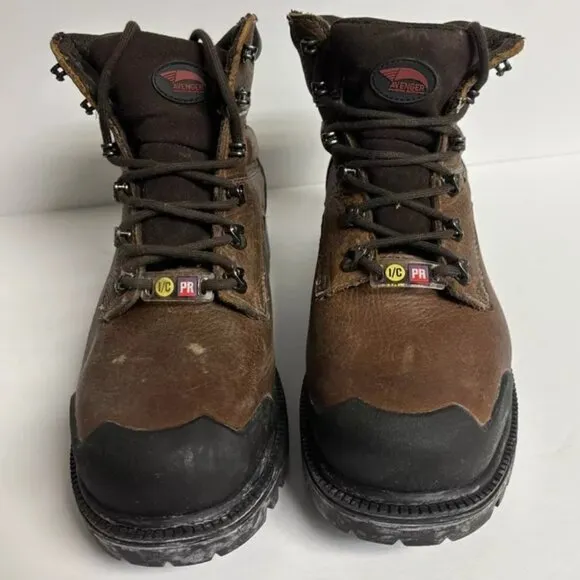 Avenger Men’s A7258, Waterproof Steel Toe Work Boots, Size 8.5 W