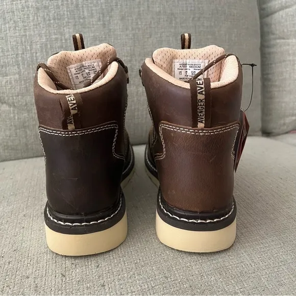 Avenger Women’s Wedge Lace-Up Work Boots Size 7.5