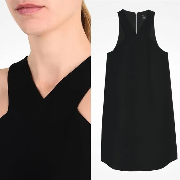AX Armani Exchange Dress Black Cutaway Mini Sheath Woman Sz 2 NWT $140