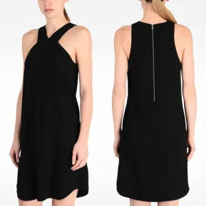 AX Armani Exchange Dress Black Cutaway Mini Sheath Woman Sz 2 NWT $140