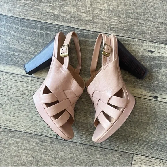 B. Makowsky BF Nicole Blush Pink Strappy Heeled Sandals Size 11